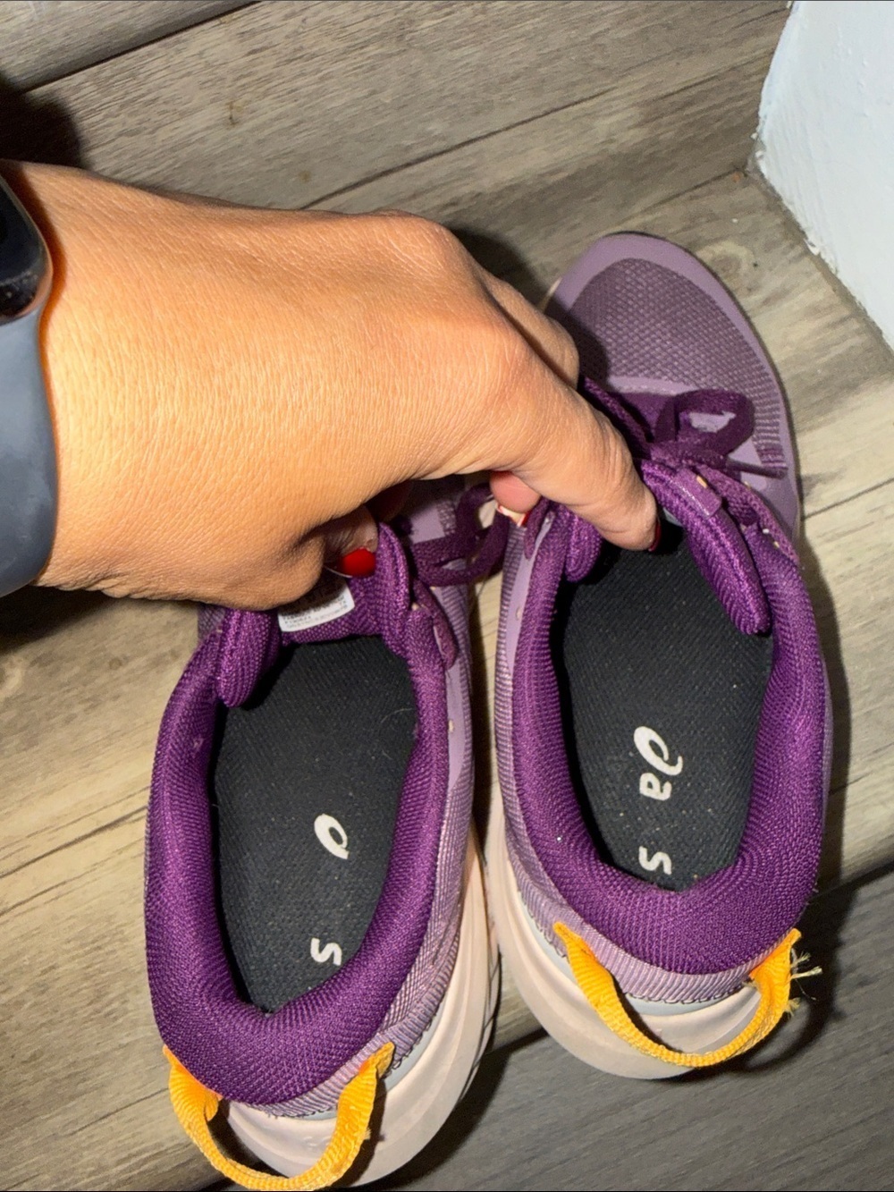 ASICS Women's Purple and Yellow Accent Athletic Shoes - Picture 5 of 7